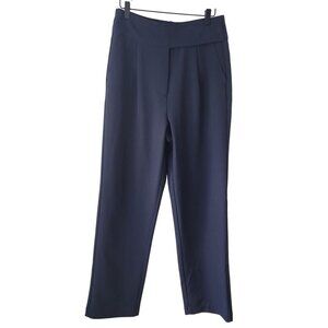 Y.A.S Navy Blue Trousers Pants Wide Leg Career Professional Women's L